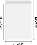 YOFADCI Resealable Clear Plastic Bags 6.7x9.8 100pcs Thick Durable view 2