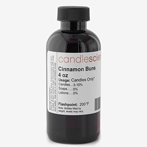 CandleScience - Cinnamon Buns - Candle Scent , 4 oz - Infused with natural essential oils like Clove - Great for Candle Making