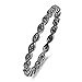 Oxford Diamond Co Black Plated Stackable Endless Eternity Ring Cubic Zirconia Sterling Silver Size 8