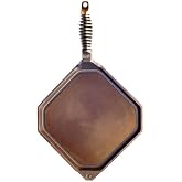FINEX Cast Iron 10" Griddle, Pre-Seasoned, Non-Stick, Polished Finish, Speed Cool Handles, Stovetop Oven & BBQ Compatible, Ma