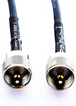 MPD Digital RG58-Coaxial Cable Pigtail Jumper with UHF PL-259 male Connectors 1ft / 12-In - with Polyolefin Cross-Linked Strain Relief