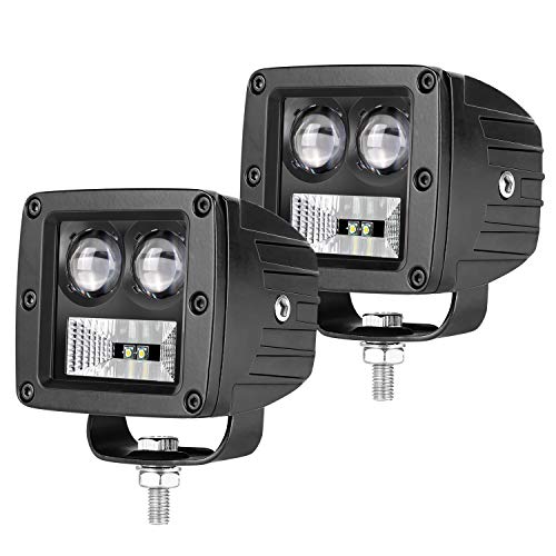 LED Cubes, OFFROADTOWN 2PCS 64W LED Pods 3 Inch Off Road Lights Osram LED Driving Lights Spot Flood Combo LED Cubes Fog Lights Square LED Work Light Bar for Truck Jeep SUV ATV UTV Offroad Boat