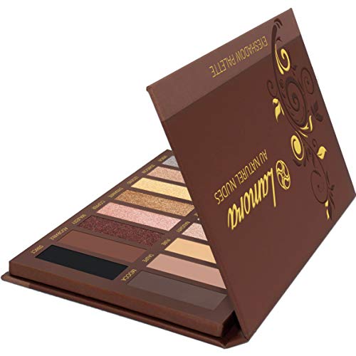 Best Pro Eyeshadow Palette Makeup - Matte Shimmer 16 Colors - Highly Pigmented - Professional Nudes Warm Natural Bronze Neutral Smoky Cosmetic Eye Shadows
