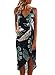 Dearlove Women's Wrap V Neck Spaghetti Strap Floral Split Beach Casual Dress