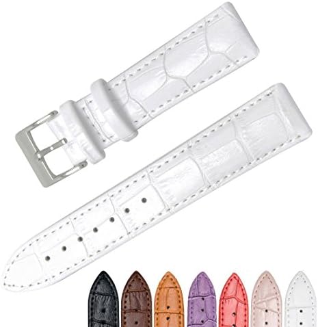 Watch Band , Watch replacement , Watch Strap CeLover Genuine Leather 22mm Watchbands Metal Stainless Steel Adapter Quick Release Watchband with Pins Clasp for men and women Width(18mm 20mm 22mm) Black