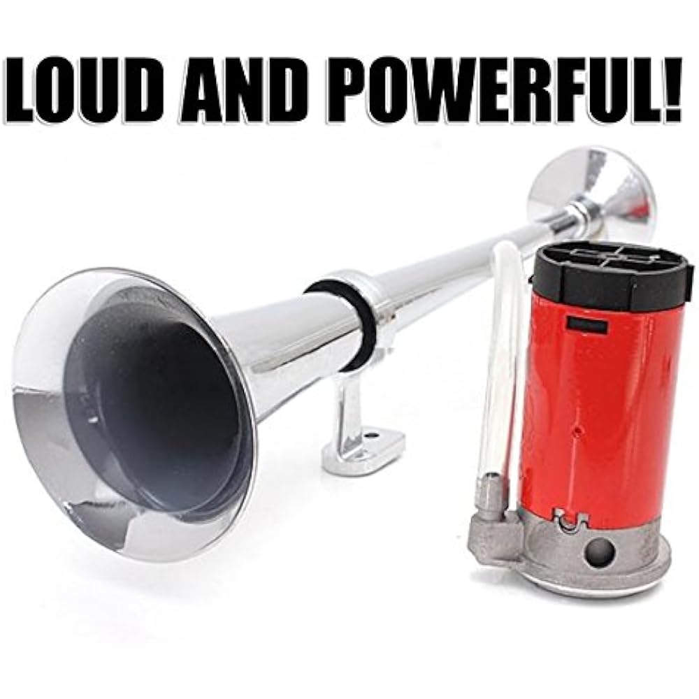 12V Single Trumpet Air Horn + Compressor Powerful Loud 150db For Truck