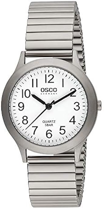 OSCO 04104027 - Reloj de titanio con correa flexible: Amazon ...