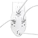 BESTTEN 3.1A Dual USB Wall Outlet Surge Protector, 5-Outlet Extender, 15A/125V/1875W, ETL Listed, White