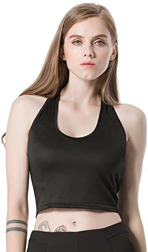 Moxeay Women U-Neck Tank Tops Bustier Vest Crop Bralette