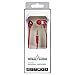 Denali Audio Premium Universal 3.5mm Earphones with Built-In Microphone, Red