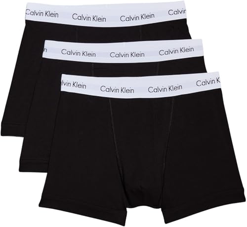 Herren 3er Pack Boxershorts Trunks Unterwäsche, Schwarz (Black), M