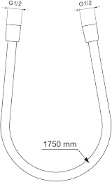 Ideal Standard Idealrain Idealflex Shower Hose 1.75m Silver Storm view 2