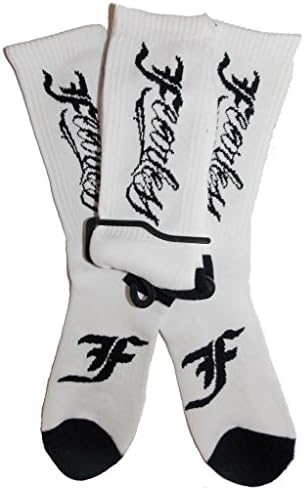 Fearless Men's Script 2 Pack Crew Socks White