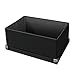 Samsill PNS04LSBK Pop n' Store Decorative Storage Box with Lid - Collapsible and Stackable - Medium Document Box - Black - Interior Size (12
