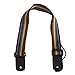 Neweights Cotton Rainbow Color Ukulele Strap with Leather End and Uke Strap Button and eBook - Length: 49in