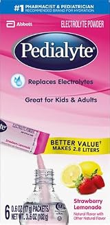 Pedialyte Large Powder Packs Strawberry Lemonade 6 Count view 3
