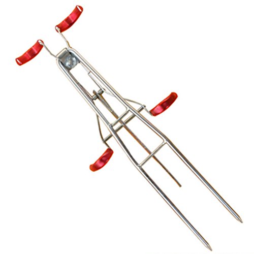 Buy Fishing Rod Holder Double Pole Metal Iron Bracket Rest Lightweight