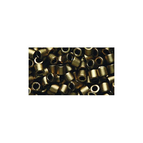 Miyuki Delica Seed Bead 8/0 DBL0322, Metallic Dark Bronze Matte, 8-Gram/Pack