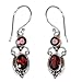 NOVICA Artisan Handcrafted Garnet Dangle | .925 Sterling Silver Garnet Dangle Earrings | Birthstone Dangle Earring | Crown Dangle Earring | Handmade Dangle Earring | Indonesia Themed