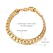 U7 Men 18K Gold/Rose Gold/Platinum Plated Classic Cuban Chain Bracelet , 8.3