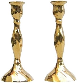 Brass Candle Holder Pair - Nautical Decor
