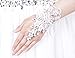 Dresstells® Exquisite Fingerless Rhinestone Pearls Bridal Gloves Prom Gloves