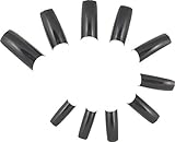 500 French Acrylic False Artificial Tips Nail Art -- Black