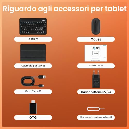 Android Tablet 15, 10 Inches, [30GB RAM 128GB ROM]+TF 2TB Expandable, 8000mAh, WIFI 5G/ BT5.0/ OTG, Widevine L1, Face ID, Tablets Metal Body with Mouse, Keyboard, Protective Case, Black