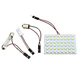 Banggood Light Panel 48 SMD LED+Interior Bulb+T10+BA9S Adapter