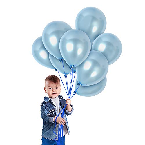 Metallic Baby Light Blue Balloons 36 Pack 12 Inch Latex Galaxy Snowflake Nautical Gender Reveal Girl - //coolthings.us