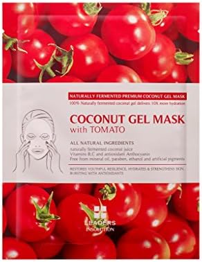 [Leaders Insolution] Coconut Bio With Tomato Face Sheet Mask 10Pk (with tomato extract, coconut extract, glycerin)