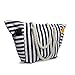 Moskus Gear Beach Bag With Inner Zipper Pocket from Tote Bag with Top Zipper and Rope Handles (Large, White and Navy Blue)