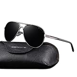 MERRY'S Men's Polarized Driving Sunglasses For Men Unbreakable Frame UV400 S8513 (Gray, 61)