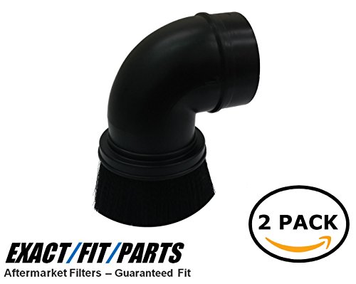 2 Dusting Brush Tool for Genie Shop Vac Craftsman Ridgid Vacuum 2.5" Diameter 90 Degree Right Angle