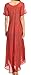 Sakkas 16601 - Ronny Lace Embroidered Cap Sleeve Tie Dye Wash Caftan Dress / Cover Up - Red / Black - OS