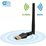 600Mbps Wireless USB Wifi Adapter, FayTun USB Network Dongle Adapter, Dual Band 2.4GHz/150Mbps+5GHz/433Mbps, 802.11 ac/a/b/g/n High Gain Antenna Network Lan Card for Windows XP/7/8/10,MAC,OSX/Linux