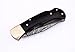 GladiatorsGuild 6011H Damascus Steel Best Folding Pocket Knife Cool Camping Hunting Knives Unique Damascus Blade Pattern (Black Horn)