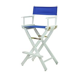 Casual Home Director's Chair ,White Frame/Royal