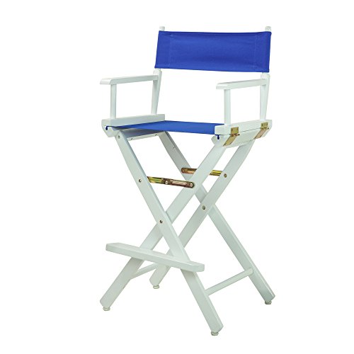 Casual Home Director's Chair ,White Frame/Royal