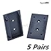 PNP111902 10PCs Myard Black Anti-UV Solid Deck Railing Connectors for 2x4 (Actual 1.5x3.5) Inches Stair Wood Handrail, Sturdy Nylon with 304 Stainless Steel Coating Hardness 12.9 Screws for Wood Post