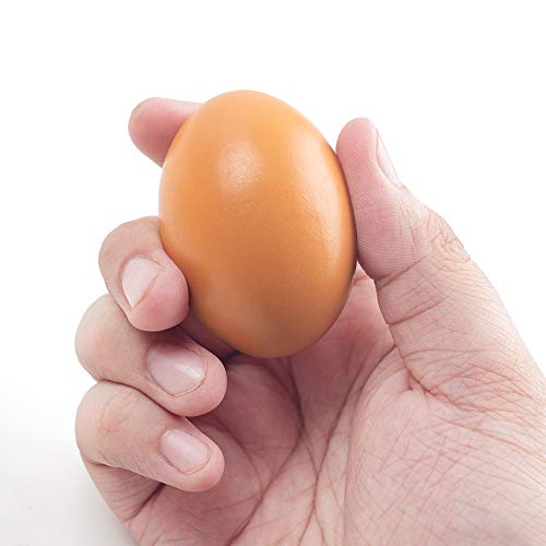 SallyFashion 6Pcs Wooden Faux Fake Eggs, Easter Eggs, Children Play Kitchen Game Food Toy - Log Color