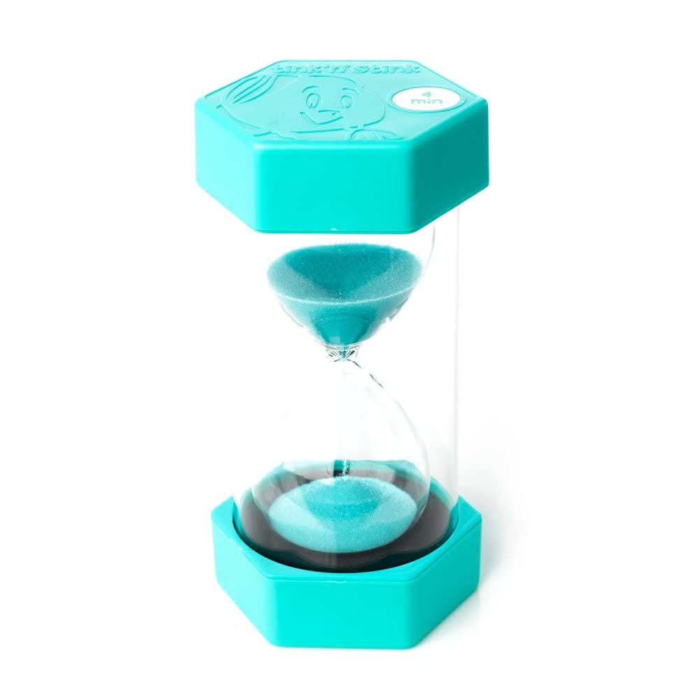 tink n stink Large 4 Minute Sand Egg Timer Size 16cm Turquoise