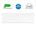 Macally Wireless Bluetooth Keyboard with Numeric Keypad for Laptops, Computers (Apple: Mac, iMac, MacBook Pro/Air, iOS, iPhone, iPad | Windows: PC and Android), Smartphones, Tablets (ACEBTKEY)