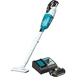 Makita XLC03R1WX4 18V LXT Lithium-Ion Compact Brushless Cordless Vacuum Kit, Trigger W/Lock (2.0Ah)