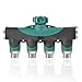 KMASHI 4 Way Hose Splitter Garden Hose Connector - Backwash Faucet Manifold Fitting with Comfort Grip and Zinc Alloy Body +10 Free Rubber Washers and 4 Free Nipples Water Splitter.