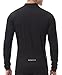 Spotti Men's Cycling Bike Jersey Long Sleeve with 3 Rear Pockets - Moisture Wicking, Breathable, Quick Dry Biking Shirt Black