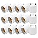 JACKYLED GU24 to E26 E27 Adapter 15-Pack Heat Resistant Up to 392℉ Fire Resistant Converts GU24 Bi-Pin Based Fixture to E26 E27 Standard Screw-in Socket White
