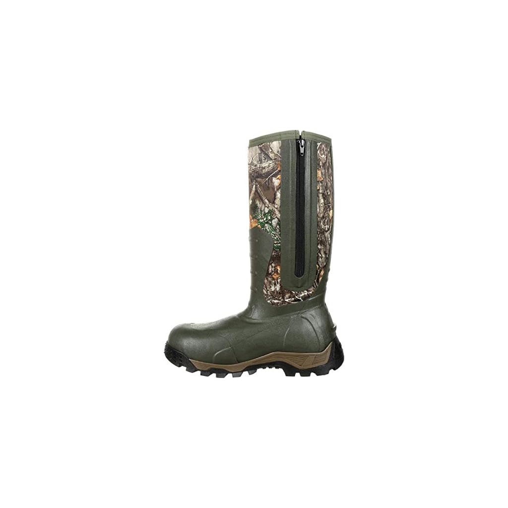 Rocky Sport Pro Rubber Boots 1200G Insulated Waterproof – Realtree Edge Camo – Men's Sizes (RKS0382)