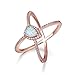 OPALBEST 18K Rose Gold Plated Opal Ring X Criss Cross Rings Birthstone Band for Women (7)