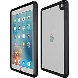iPad Waterproof Case(2017/2018), iThrough IP68 Underwater Case for iPad (9.7 Inch),Heavy Duty Shock Drop Rain Snow Dust Proof Protective Case Slim Cover for All-New iPad with Lanyard (Black)
